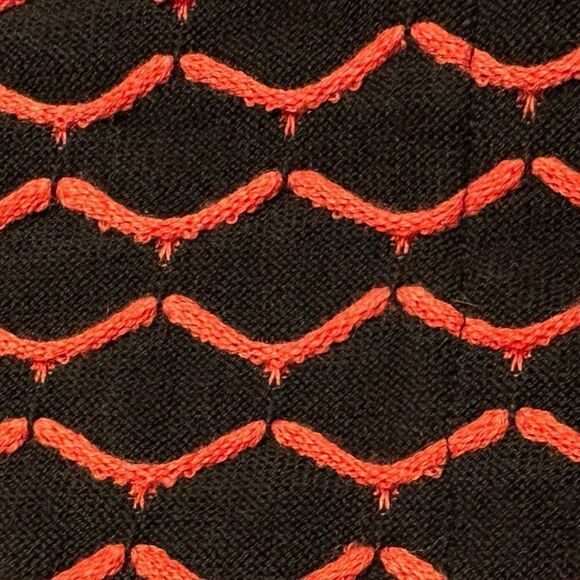 Knitss black and orange Morgan Virgin Wool Jersey knit jacket size Small - Picture 9 of 14